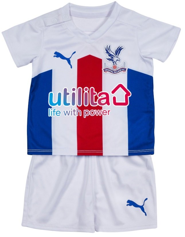 Kit infantil oficial Puma Crystal Palace 2020 2021 II jogador